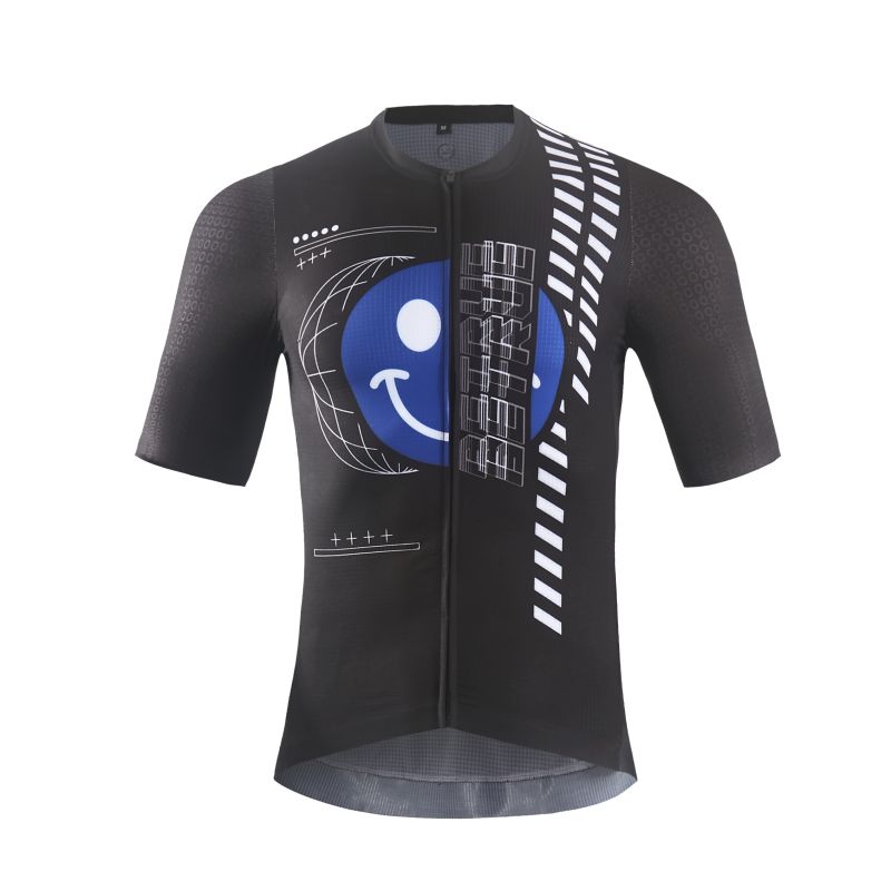 camisa de ciclismo de manga curta masculina