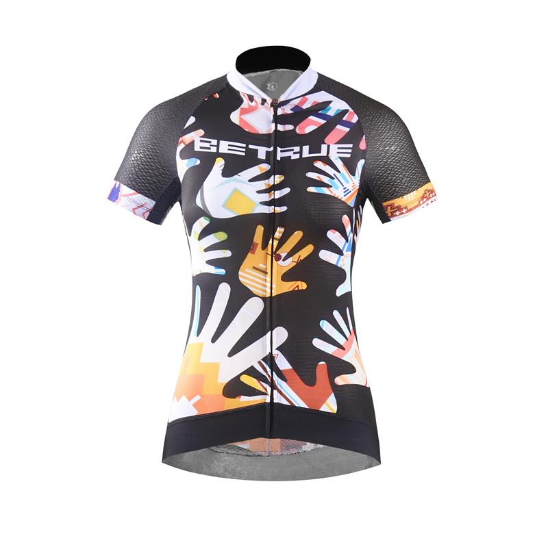 Camisa de ciclismo feminina personalizada SJ006W (3)